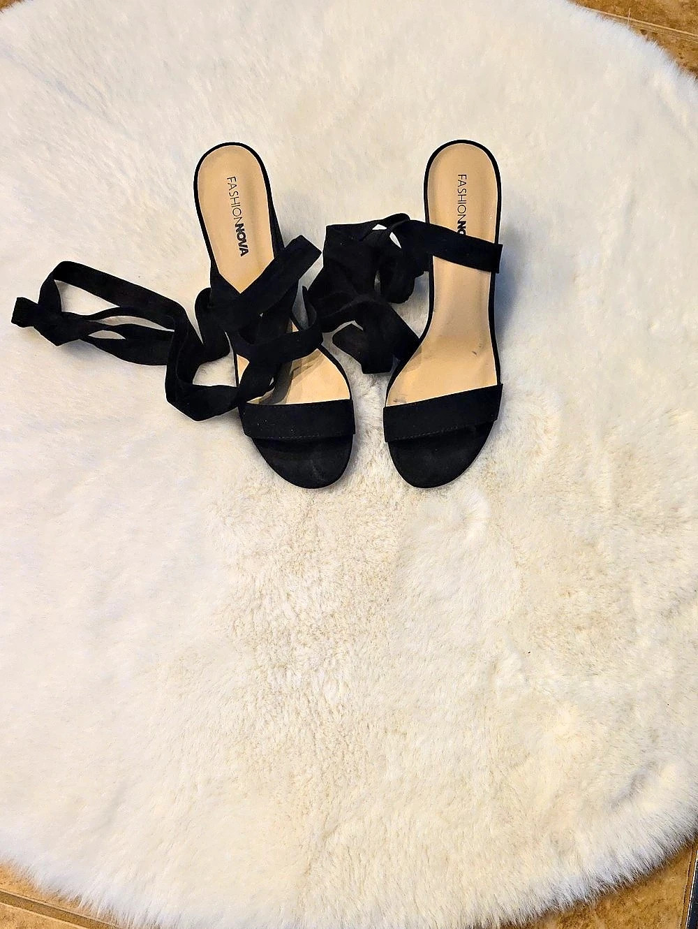 Fashion Nova Black Strappy Sandals
